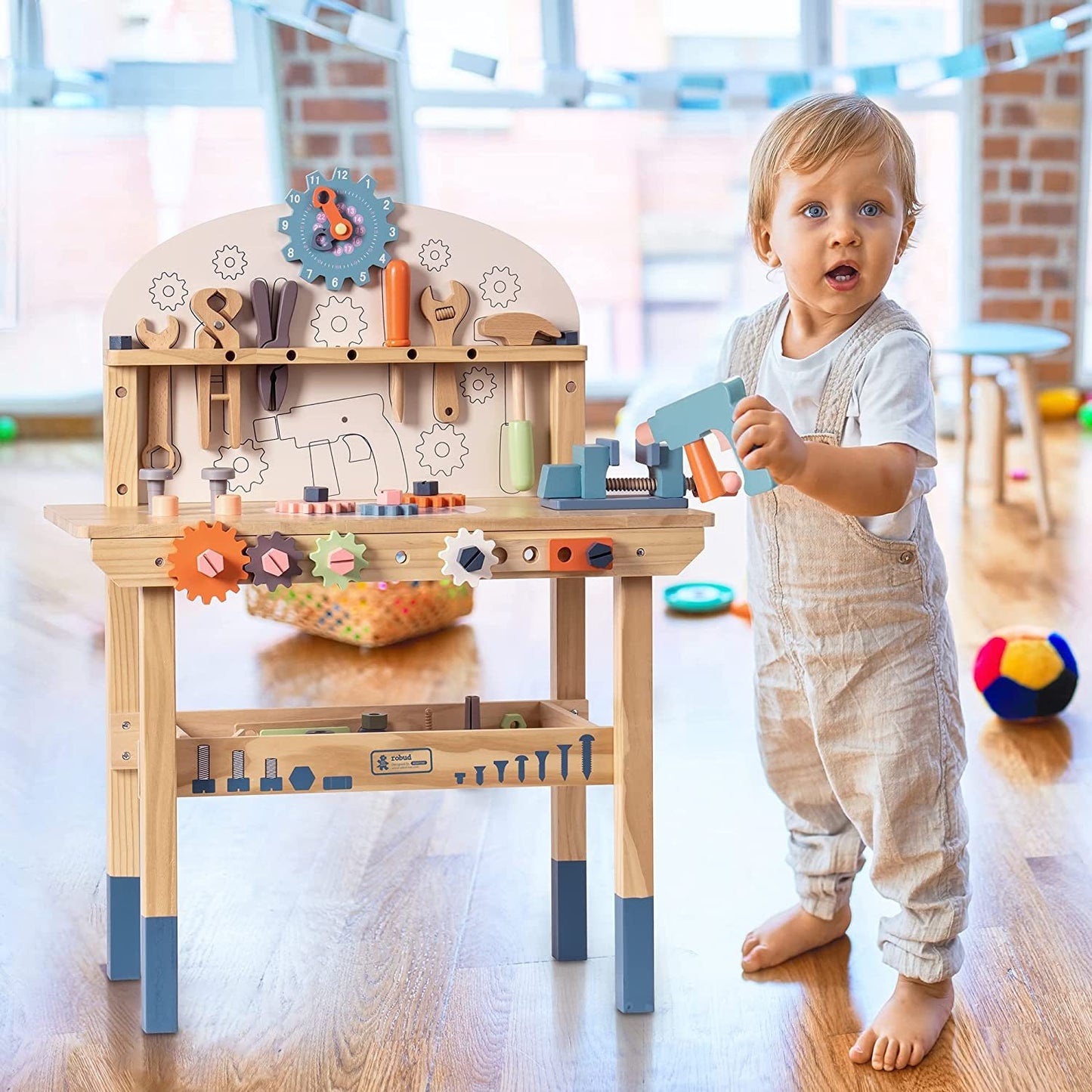 Wooden Workbench Play Set