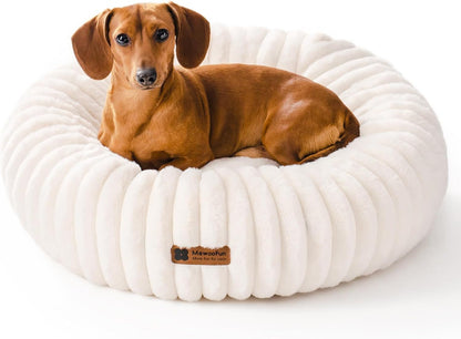 Donut Dog Bed For Small Dogs - Cream
