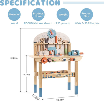 Wooden Workbench Play Set