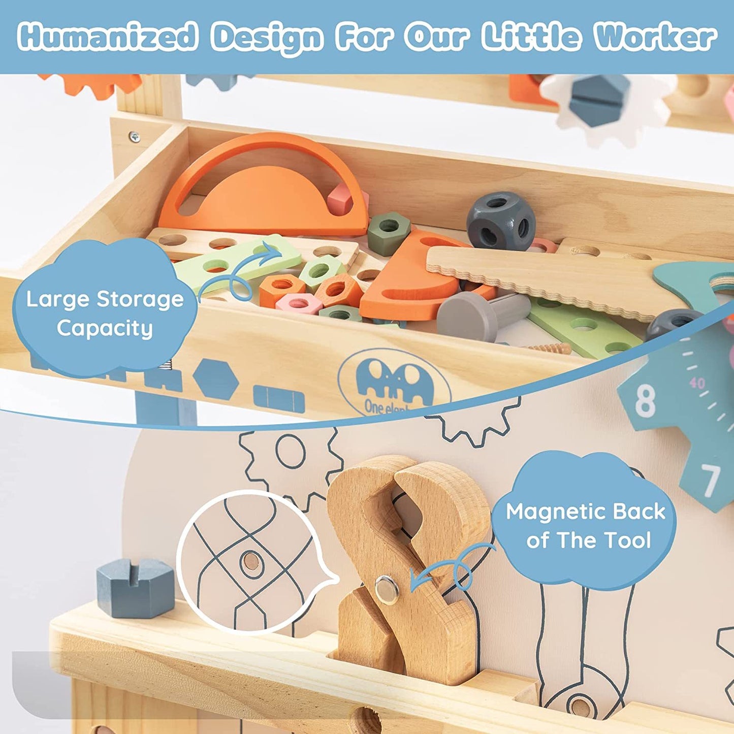 Wooden Workbench Play Set