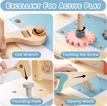 Wooden Workbench Play Set