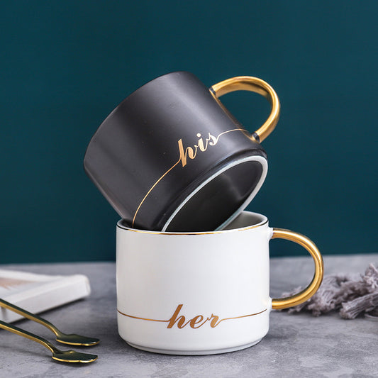 Elegant Mug With Matching Saucer and Spoon Set