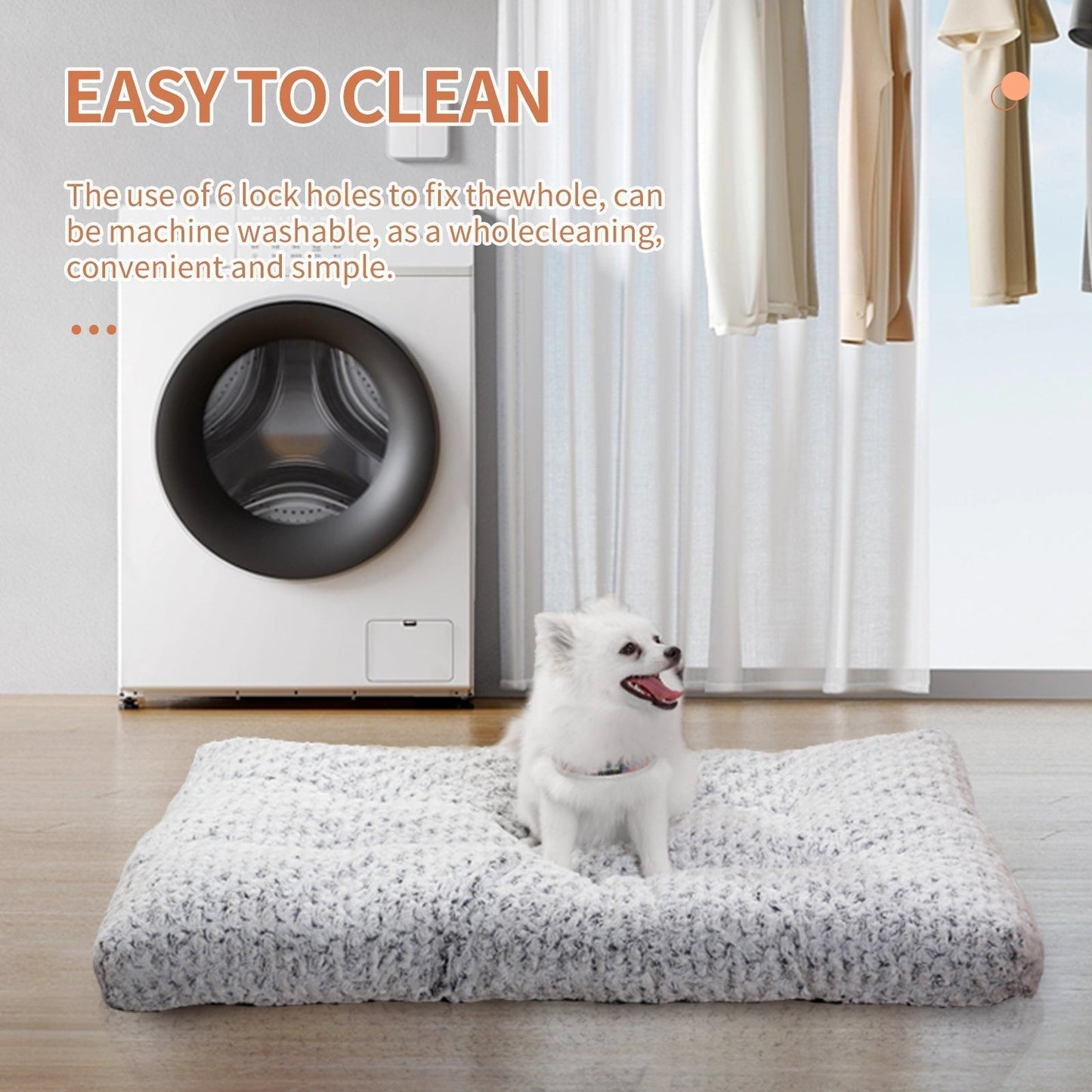 Thickened Rose Velvet Dog Bed