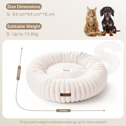 Donut Dog Bed For Small Dogs - Cream