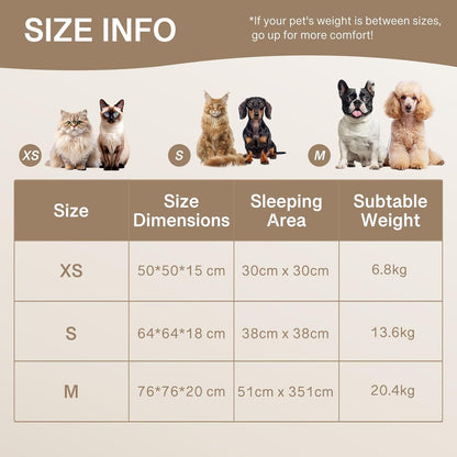 Donut Dog Bed For Small Dogs - Cream